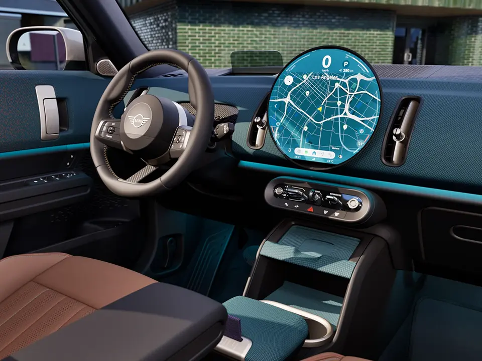 MINI Countryman - interieur - dashboard met OLED-instrumentendisplay in het midden